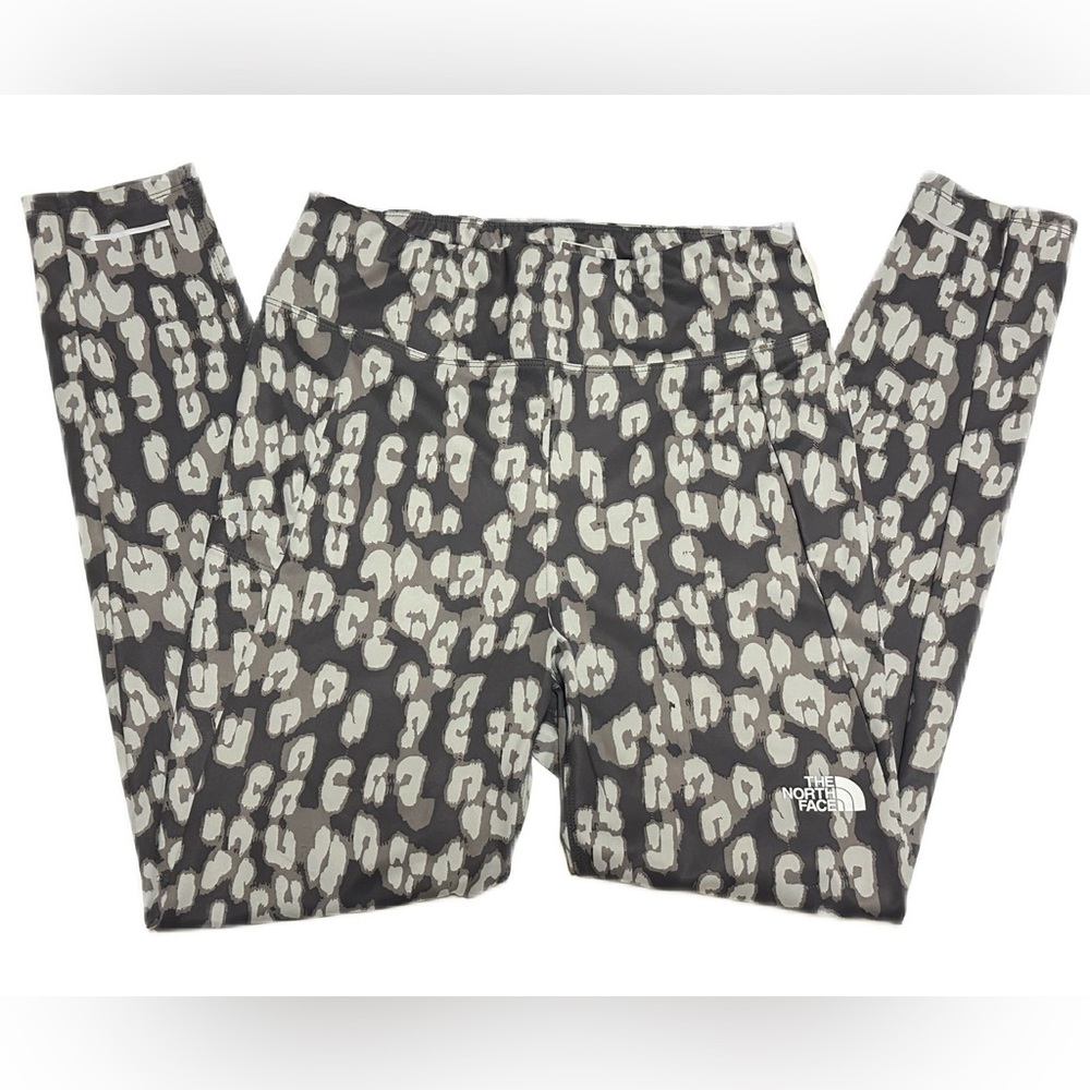 The North Face Teen Girls Size XL 18 Gray Leopard Activewear Leggings Never Worn - Picture 4 of 6
